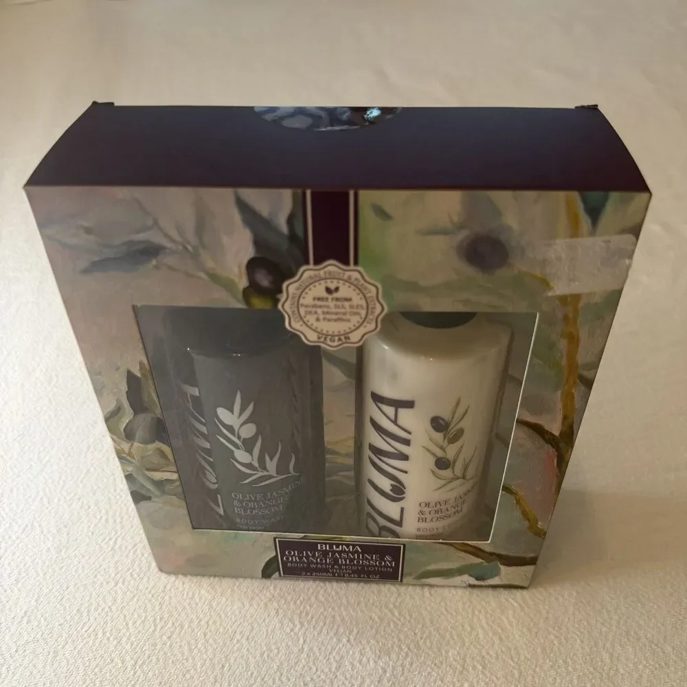 Bluma-Olive Jasmine & Orange Blossom Vegan Body Wash & Body Lotion-8.45 FL OZ
